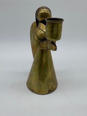 Brass Angel Candle Holder Vintage